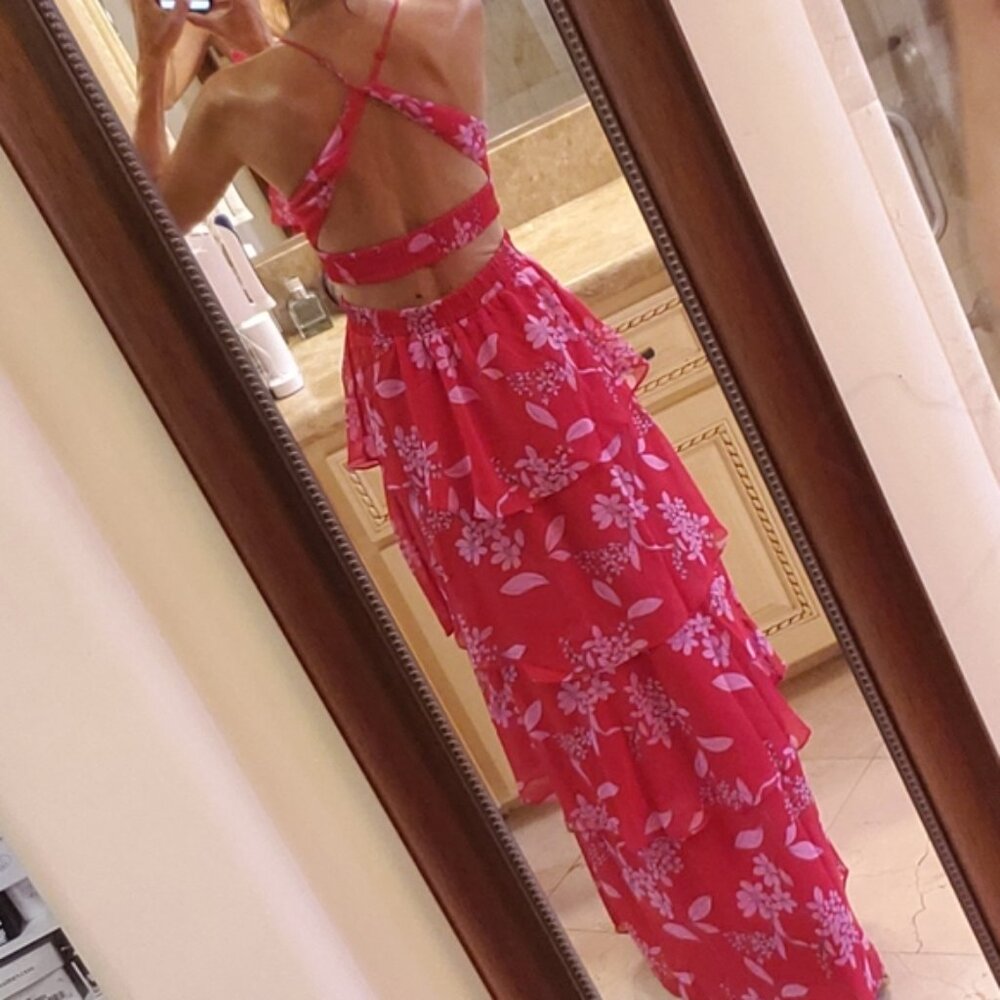 Express tiered floral print maxi dress. Size: XS. NWT - Picture 8 of 15